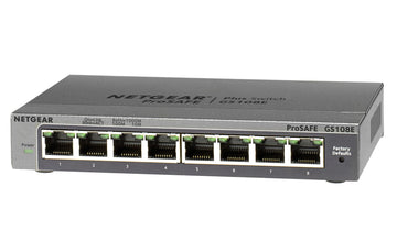 NETGEAR GS108E Géré Gigabit Ethernet (10/100/1000) Noir