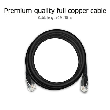 ACT AC4000 câble de réseau Noir 0,9 m Cat6 U/UTP (UTP) ACT