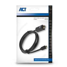 ACT AC7315 câble vidéo et adaptateur 2 m USB Type-C HDMI Type A (Standard) Noir ACT