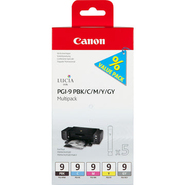 Canon 1034B013 cartouche d'encre 5 pièce(s) Original Rendement standard Cyan, Gris, Magenta, Photo noire, Jaune Canon