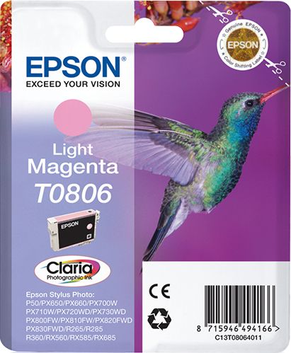 Epson Hummingbird T0806 cartouche d'encre 1 pièce(s) Original Magenta clair Epson