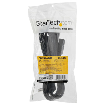 StarTech.com PXT101YEU2M câble électrique Noir 2 m CEE7/7 Coupleur 2 x C13 StarTech.com