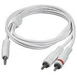 C2G 2m 3.5mm Male to 2 RCA-Type Male Audio Y-Cable - iPod câble audio 3,5mm 2 x RCA Blanc